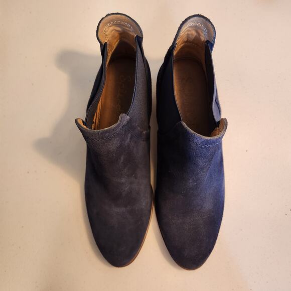 Splendid Women's Blue Suede Ankle Slip-on Booties Size 8 - Picture 3 of 16